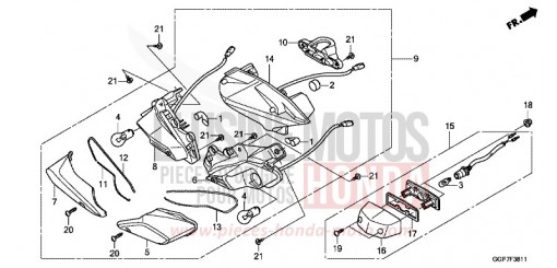 FEUX COMBINES ARRIERE (NSC502WH/T2) NSC50T2F de 2015